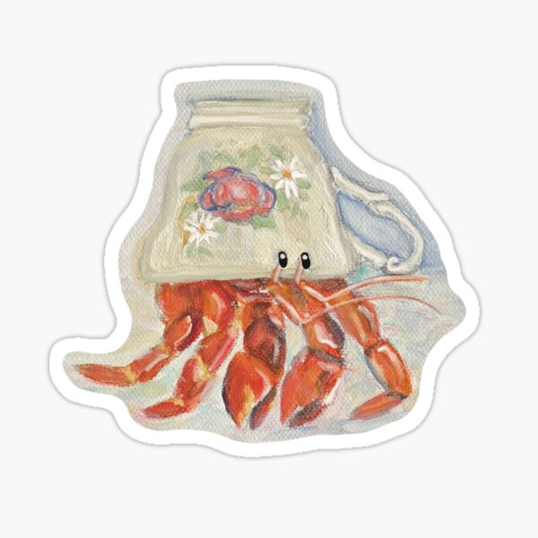 Item preview, Teacup hermit designed and sold by Clumsycanvas.