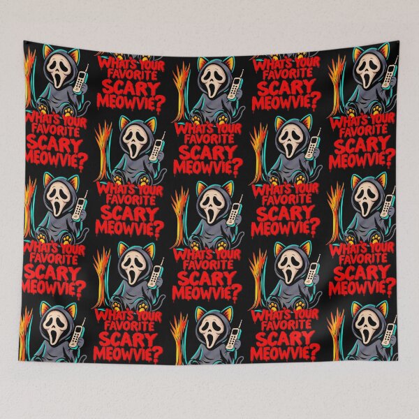 Item preview, What’s Your Favorite Scary Meowie? – Cute Horror Cat T-Shirt designed and sold by JackDraws88.