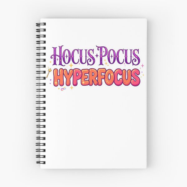 Item preview, Hocus Pocus Hyperfocus - Funny Colorful Halloween Magic Typography Funny ADHD Neurdivergent Quote designed and sold by Neurospicy Trolls.