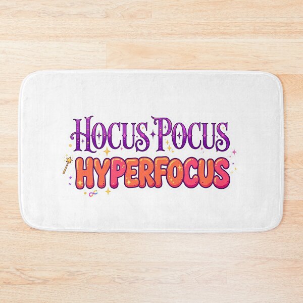 Item preview, Hocus Pocus Hyperfocus - Funny Colorful Halloween Magic Typography Funny ADHD Neurdivergent Quote designed and sold by Neurospicy Trolls.