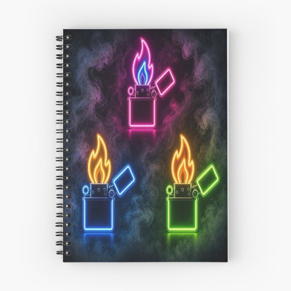 Item preview, Neon Lighters Glowing Flame - Synthwave Cyberpunk Aesthetic designed and sold by Breezes-of-Ida.