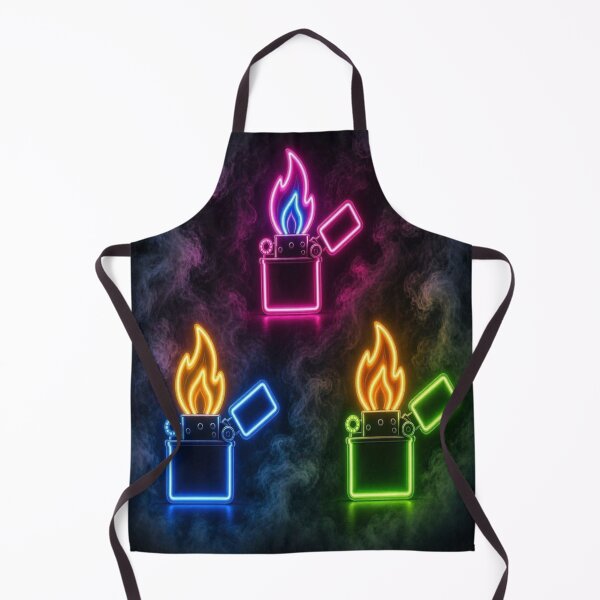 Item preview, Neon Lighters Glowing Flame - Synthwave Cyberpunk Aesthetic designed and sold by Breezes-of-Ida.