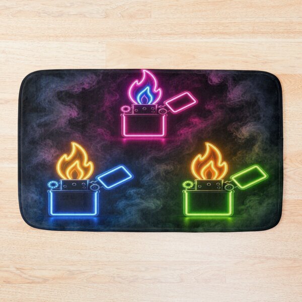 Item preview, Neon Lighters Glowing Flame - Synthwave Cyberpunk Aesthetic designed and sold by Breezes-of-Ida.