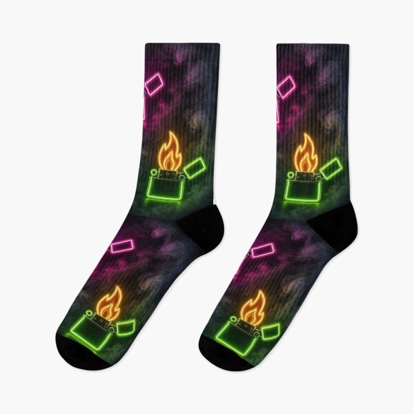 Item preview, Neon Lighters Glowing Flame - Synthwave Cyberpunk Aesthetic designed and sold by Breezes-of-Ida.
