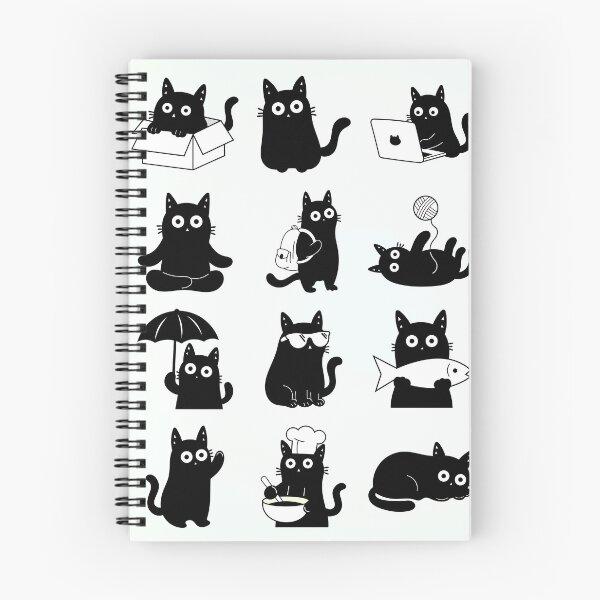 Item preview, Cute Black Cats Vector Illustration – Sweet Adorable Kitten Artwork for Cat Lovers designed and sold by DibujandoPorfa.