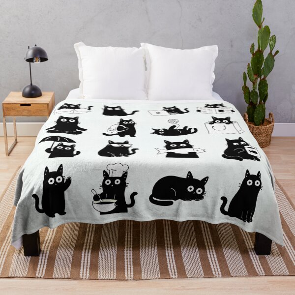 Item preview, Cute Black Cats Vector Illustration – Sweet Adorable Kitten Artwork for Cat Lovers designed and sold by DibujandoPorfa.