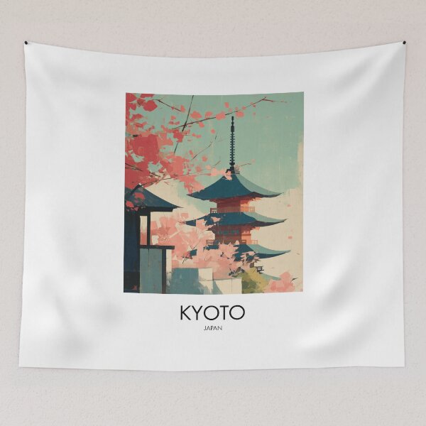 Item preview, Kyoto – Cherry Blossom Pagoda Travel Print, Japan designed and sold by MarkedArtPrints.