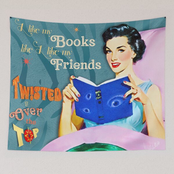 Item preview, I Like My Books Like I Like My Friends Retro designed and sold by AKateWillett.