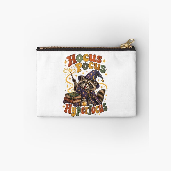 Item preview, Hocus Pocus Hyperfocus - Cute Wizard Raccoon Halloween Funny Magic Funny ADHD Neurodivergent Quote designed and sold by Neurospicy Trolls.