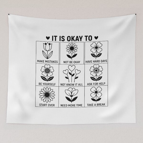 Item preview, Positive Affirmations Mental Health Matters Boho Flowers designed and sold by w66aboo.