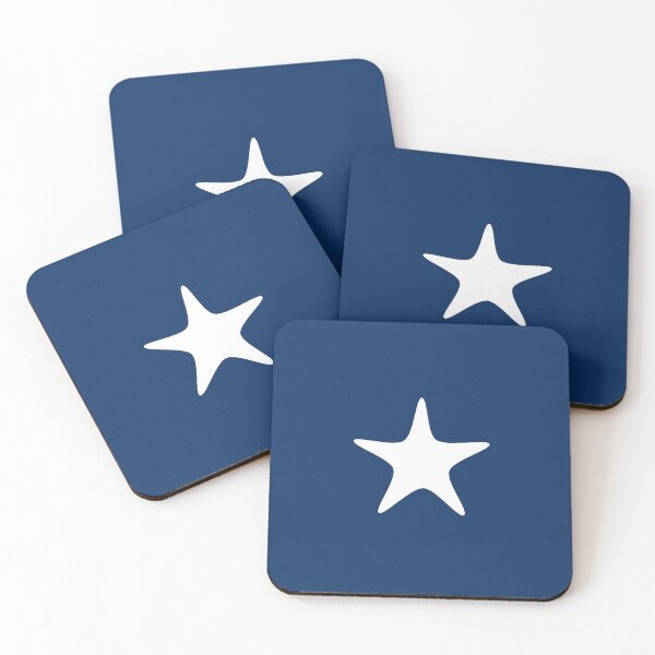Item preview, White Starfish Navy Blue Coastal Design designed and sold by GemsAnatomy.