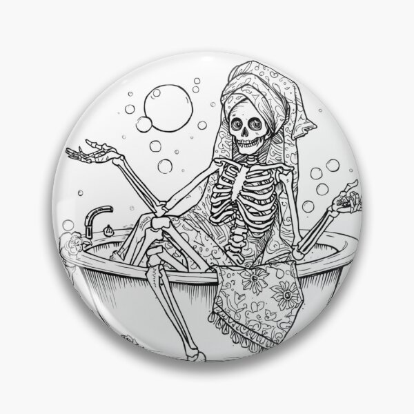 Item preview, Betty Bones Bubble Bath-Monochromatic designed and sold by CTStylesIt.