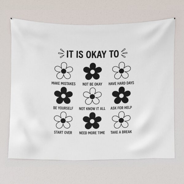 Item preview, Copy of Positive Affirmations Mental Health Matters Boho Flowers designed and sold by w66aboo.