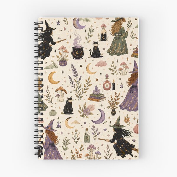 Item preview, Whimsical witch halloween pattern designed and sold by Sandy Beach Decor.