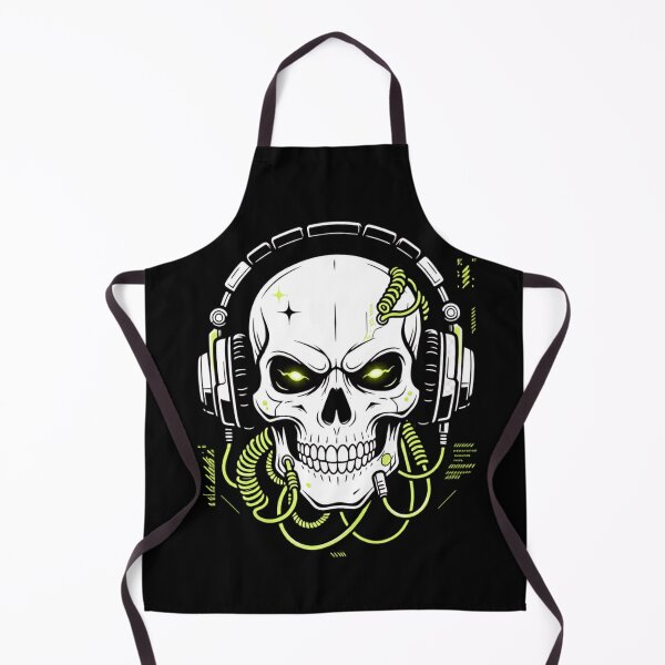 Item preview, Neon skull with headphones designed and sold by BiaSMartins.