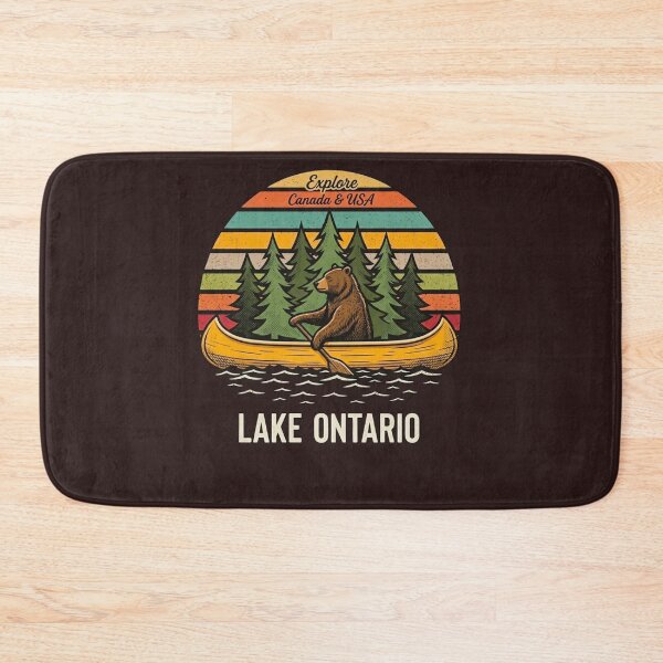 Item preview, Lake Ontario Canada Proud Retro Sunset Great Lakes Cottage Life Camping Fishing Boating Buy Canadian Support Local Ontario Gift designed and sold by 519xdesign.