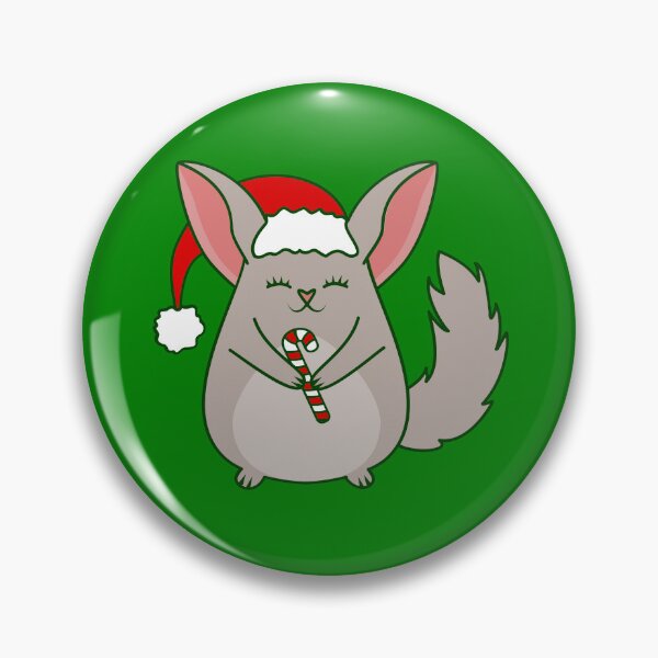 Item preview,  christmas Chinchilla santa claus candy cane designed and sold by Gossip Rag.