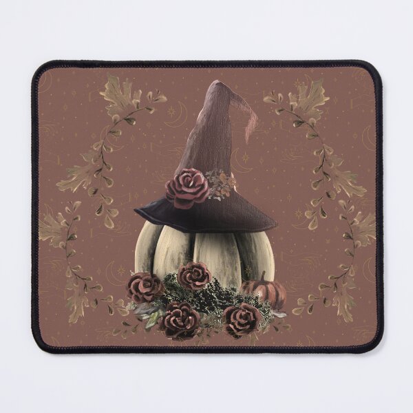 Item preview, Celestial White Pumpkin Witch – Romantic Autumn Floral Art designed and sold by ArtistsAtticWI.