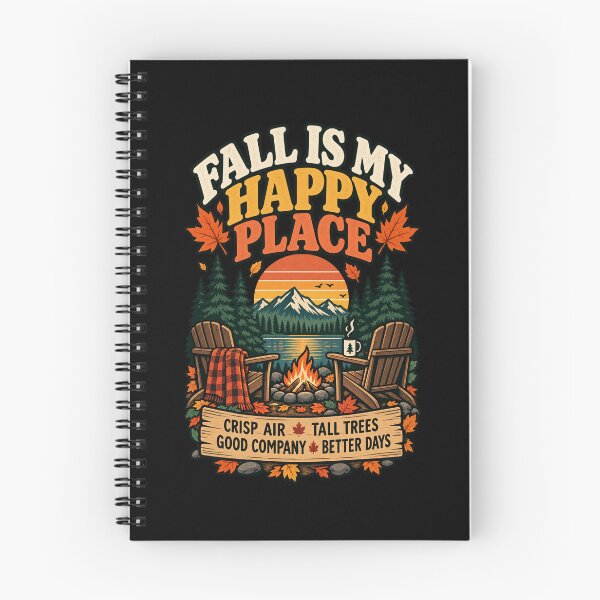 Item preview, Fall Is My Happy Place Cozy Autumn Camping designed and sold by Ridaelb.