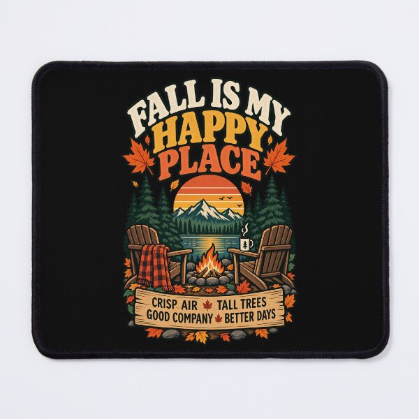 Item preview, Fall Is My Happy Place Cozy Autumn Camping designed and sold by Ridaelb.
