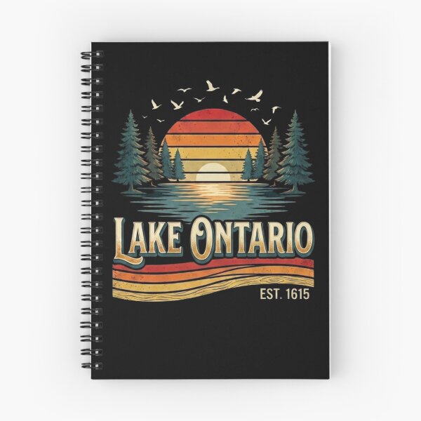 Item preview, Lake Ontario Canada Proud Retro Sunset Great Lakes Cottage Life Camping Fishing Boating Buy Canadian Support Local Ontario Gift designed and sold by 519xdesign.
