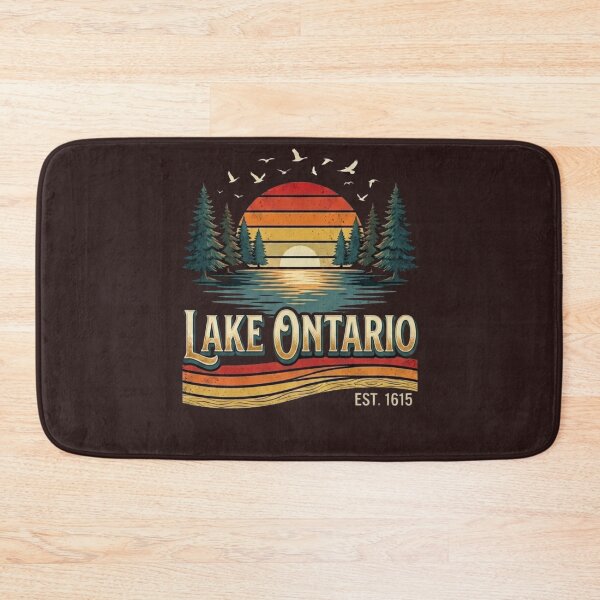 Item preview, Lake Ontario Canada Proud Retro Sunset Great Lakes Cottage Life Camping Fishing Boating Buy Canadian Support Local Ontario Gift designed and sold by 519xdesign.