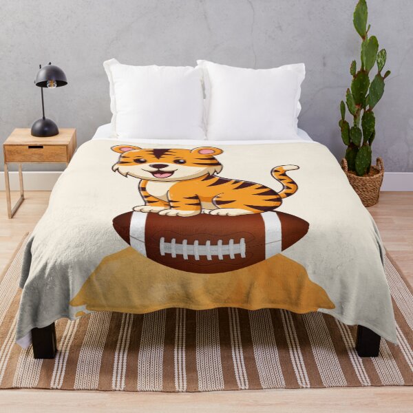 Item preview, Cute Tiger Sitting on a Rugby Ball designed and sold by SimpleUla.