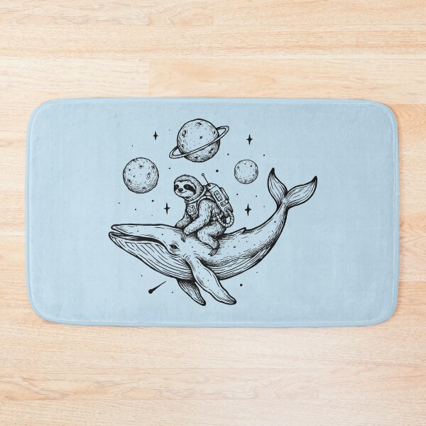 Item preview, Sloth Humpback Whale Rider Vintage Space Astronaut  designed and sold by Y-Vibes.