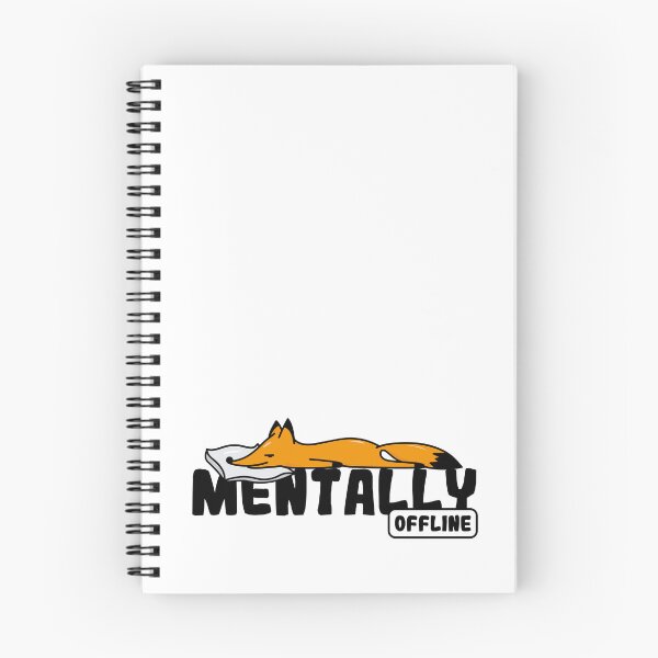 Item preview, Mentally Offline | Funny Sleeping Fox designed and sold by Creatory.studio.