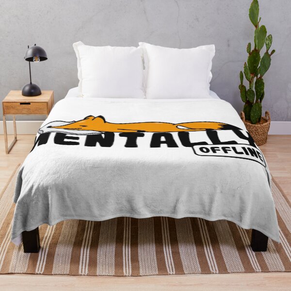 Item preview, Mentally Offline | Funny Sleeping Fox designed and sold by Creatory.studio.