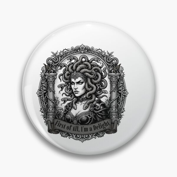 Item preview, Retro Vintage Sarcastic Medusa First Of All I Am A Delight  designed and sold by w66aboo.