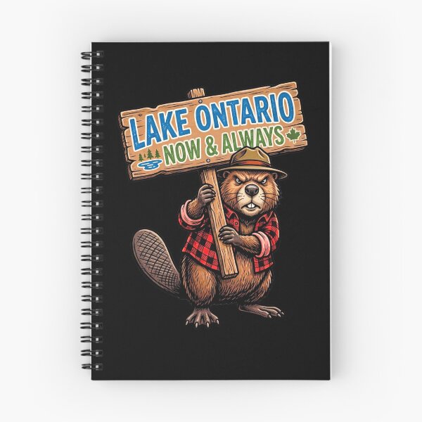 Item preview, Funny Beaver - Lake Ontario Canada Proud Retro Sunset Great Lakes Cottage Life Camping Fishing Boating Buy Canadian Support Local Ontario Gift designed and sold by 519xdesign.