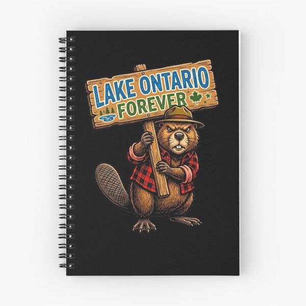 Item preview, Funny Beaver - Lake Ontario Canada Proud Retro Sunset Great Lakes Cottage Life Camping Fishing Boating Buy Canadian Support Local Ontario Gift designed and sold by 519xdesign.
