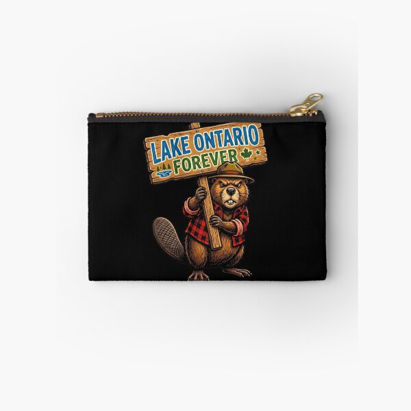 Item preview, Funny Beaver - Lake Ontario Canada Proud Retro Sunset Great Lakes Cottage Life Camping Fishing Boating Buy Canadian Support Local Ontario Gift designed and sold by 519xdesign.