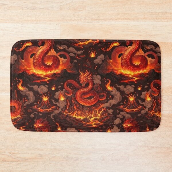 Item preview, Volcanic Flame Dragon Seamless Pattern Artwork designed and sold by Ammeluk.