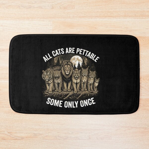 Item preview, All Cats are Pettable Some Only Once Wild Cat Relaxed Retro designed and sold by w66aboo.