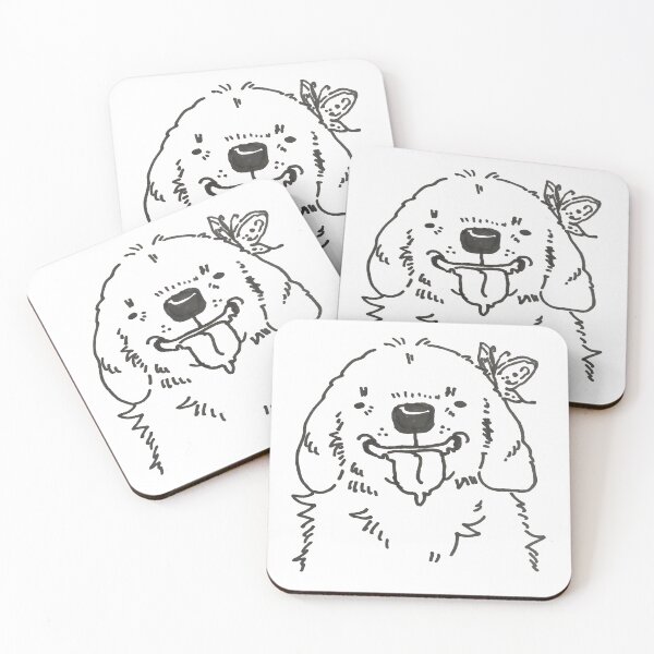 Item preview, A puppy encounters a butterfly for the first time designed and sold by OuiOuiArt.