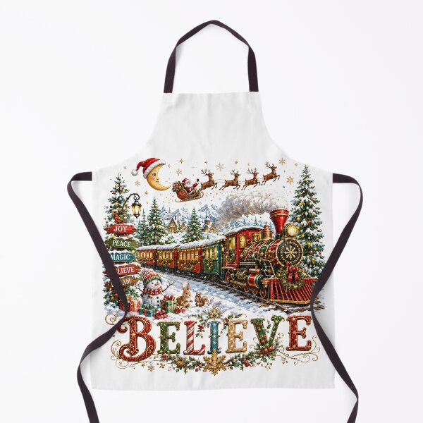 Item preview, Believe Christmas Train | Magical Holiday Village Santa Reindeer Winter Design designed and sold by Uniquememorable.
