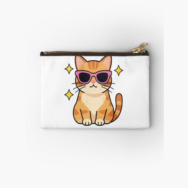 Item preview, Cool Cat Wearing Pink Sunglasses – Cute Retro Orange Tabby Cat designed and sold by WildArtIT.