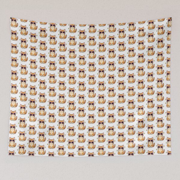 Item preview, Cool Cat Wearing Pink Sunglasses – Cute Retro Orange Tabby Cat designed and sold by WildArtIT.