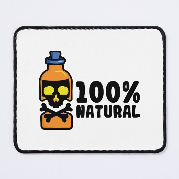 Item preview, 100% Natural | Funny Skull Bottle designed and sold by Creatory.studio.