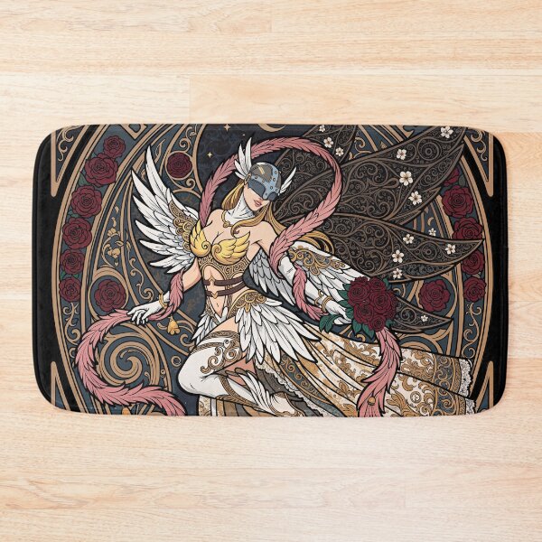 Item preview, Angel Woman Holy Light – Art Nouveau Fantasy Angel Rose designed and sold by CuteKats.