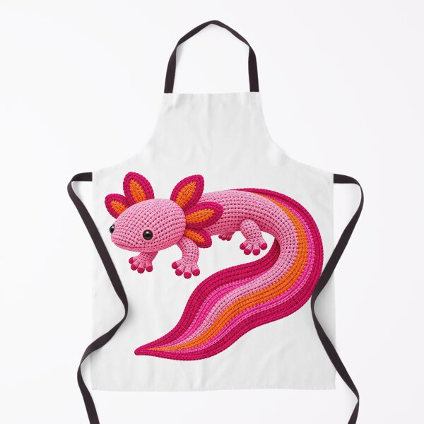 Item preview, Cute Pink Crochet Axolotl – Colourful Yarn Art designed and sold by Digital Culture Studio.