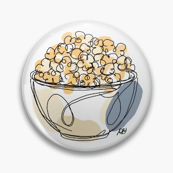 Item preview, Movie Night Popcorn Line Art Illustration designed and sold by Evil B Creative.