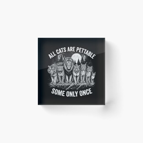Item preview, Copy of All Cats are Pettable Some Only Once Wild Cat Relaxed Retro designed and sold by w66aboo.