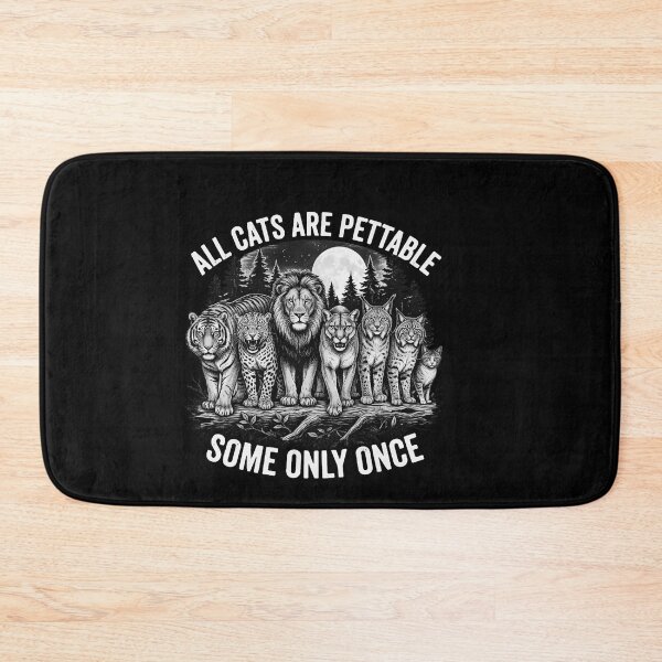 Item preview, Copy of All Cats are Pettable Some Only Once Wild Cat Relaxed Retro designed and sold by w66aboo.