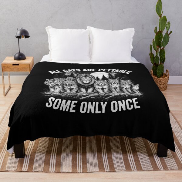 Item preview, Copy of All Cats are Pettable Some Only Once Wild Cat Relaxed Retro designed and sold by w66aboo.