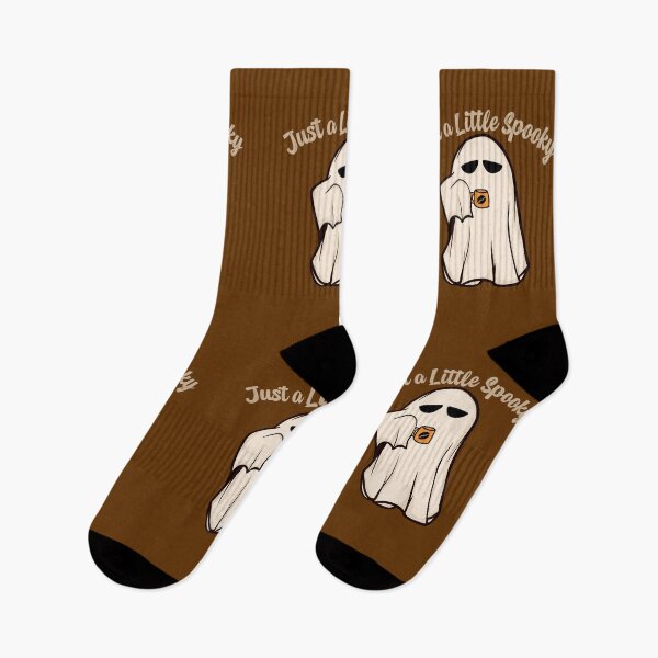 Item preview, Just a Little Spooky Cute Ghost Drinking Coffee designed and sold by EchoPrint Co..