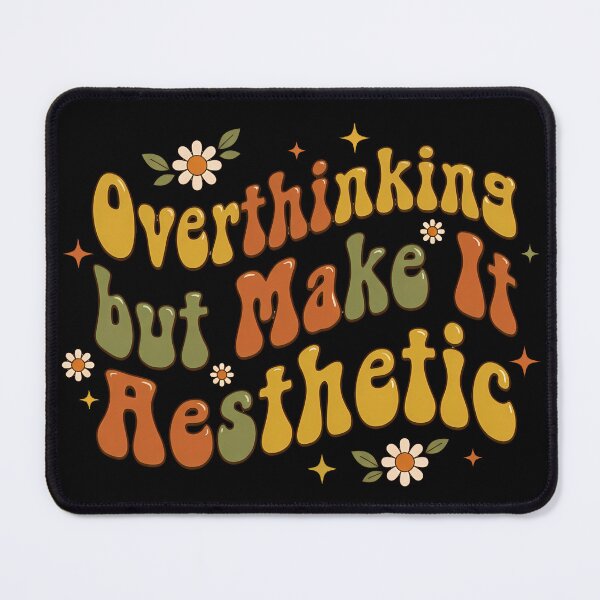 Item preview, Retro 70s Groovy Overthinking But Make It Aesthetic Funny Anxiety designed and sold by WorldShop17.
