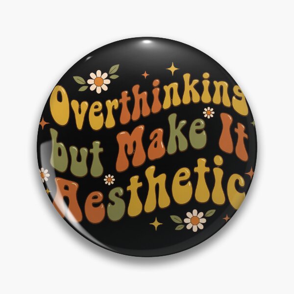 Item preview, Retro 70s Groovy Overthinking But Make It Aesthetic Funny Anxiety designed and sold by WorldShop17.